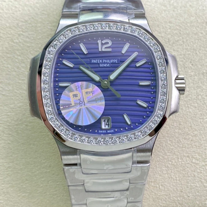 PATEK Watch Nautilus 35mm Silver Blue Dial