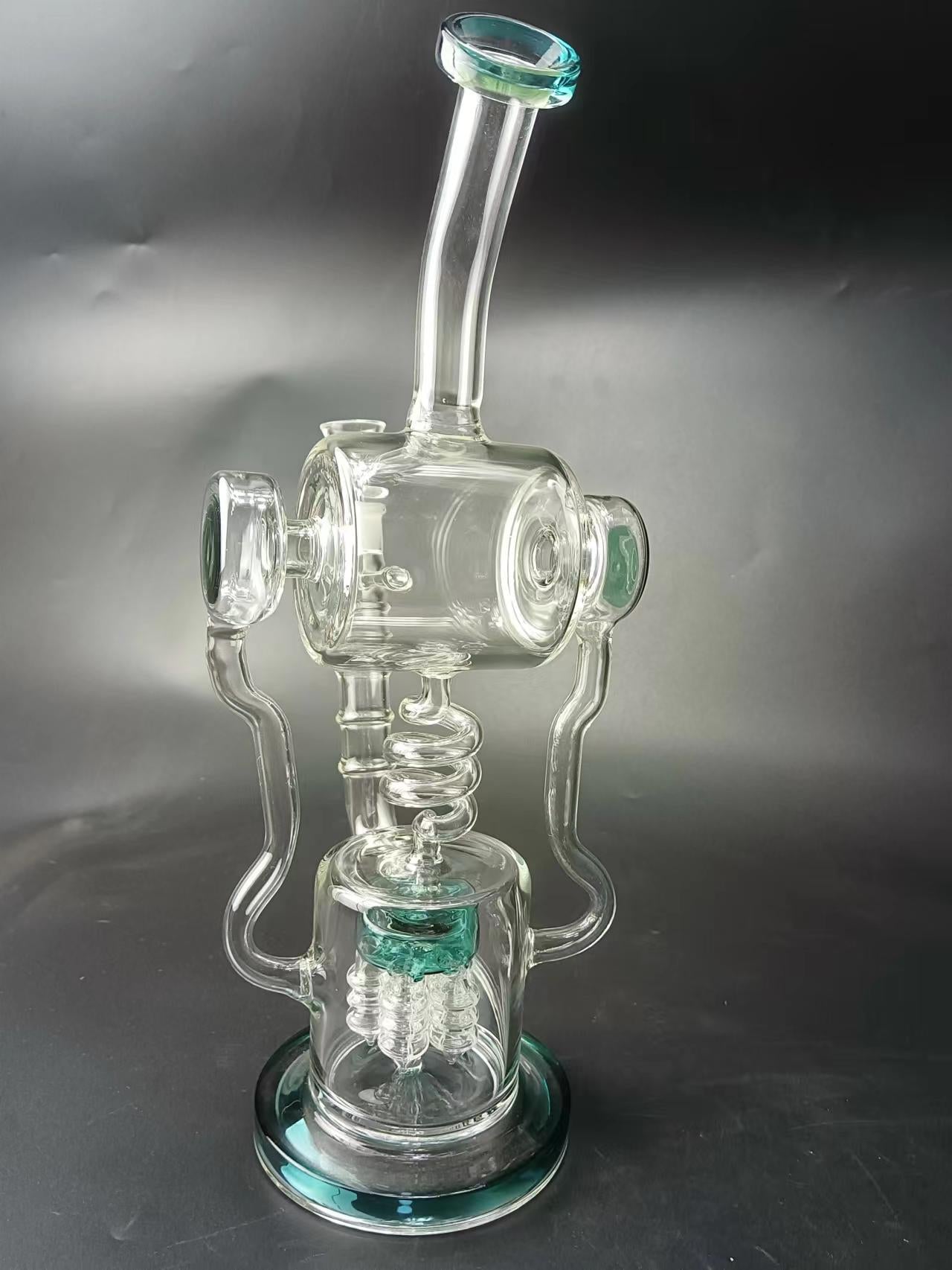 15 Spiral Coil Recycler Bong