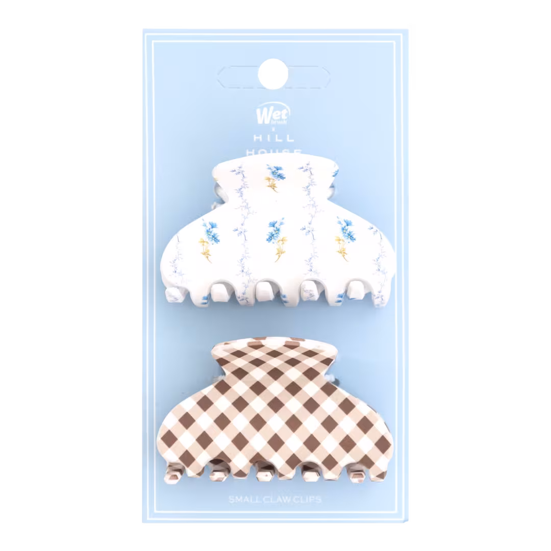 Wet Brush  Wet Brush x Hill House Bluebell Waltz and Brown Gingham Small Claw Clips 2ct
