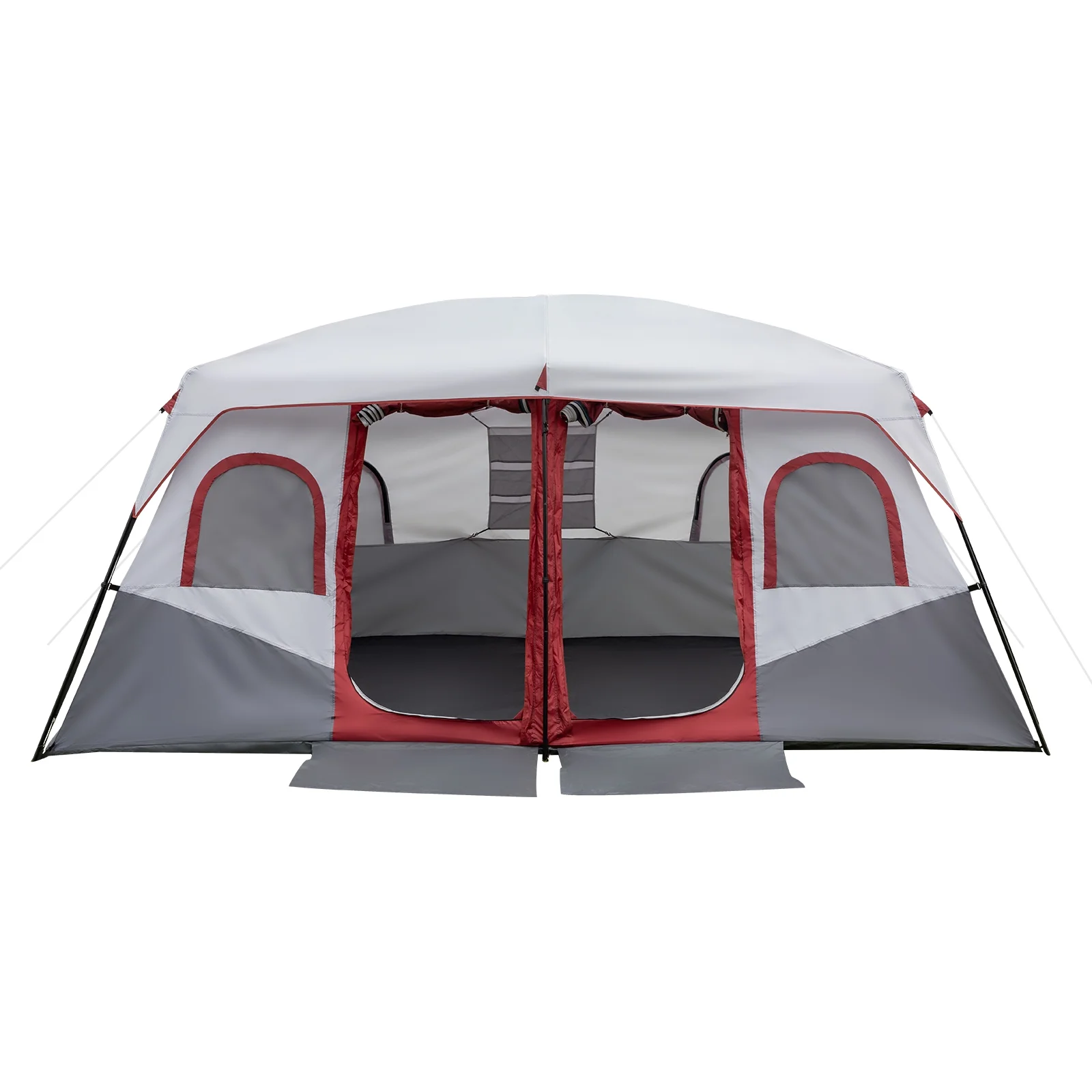10 Person Family Cabin Tent, 2-Room Camping Tent with Storage Pockets & Weatherproof
