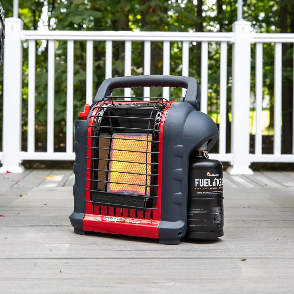 Portable Buddy Heater MH9BX 4,000-9,000 BTU Indoor-Safe Propane Radiant Heater For Campers, Workshops, Job Sites, Patios & More - Red, Black