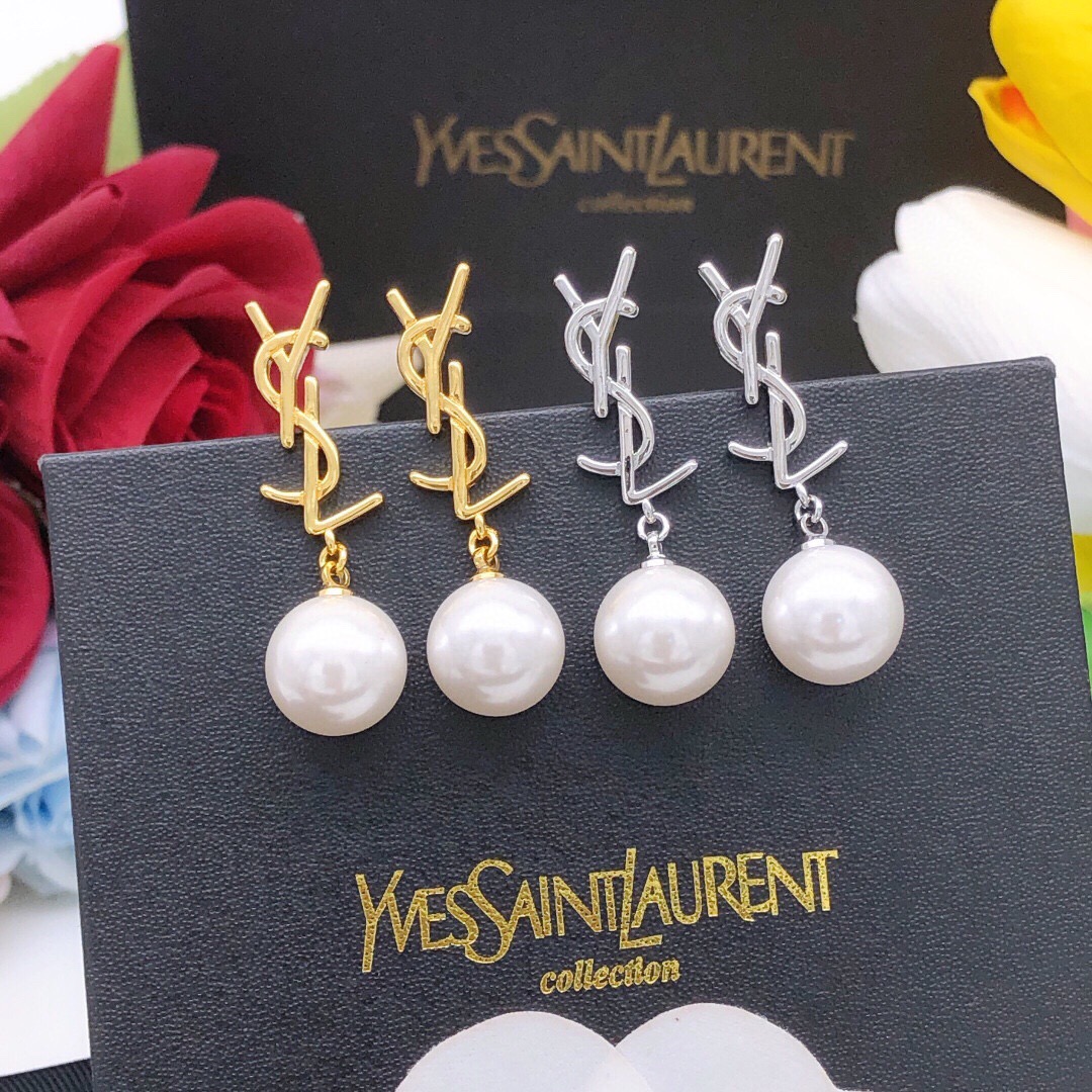 YSL Pearl Earrings