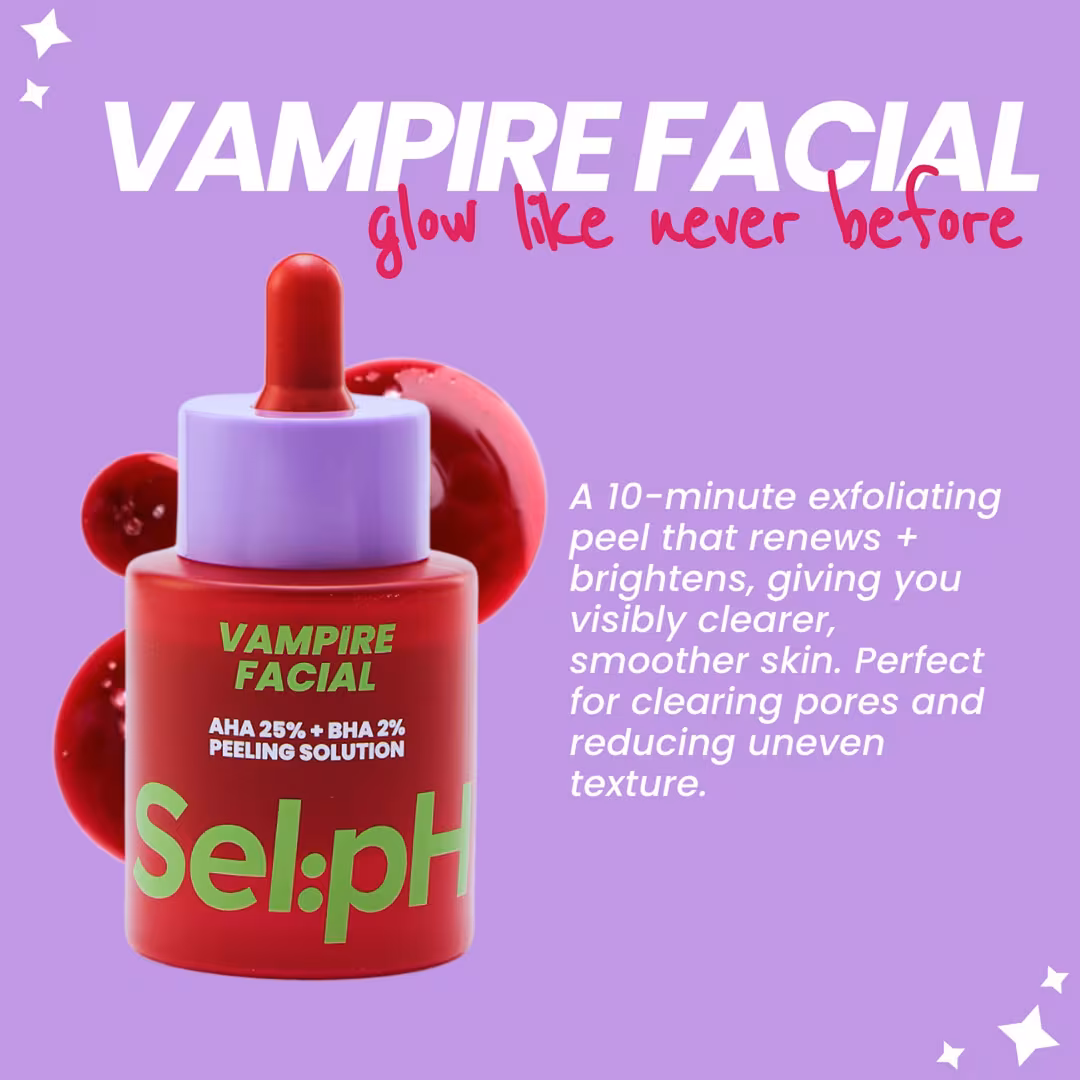 SelpH  Vampire Facial AHA 25% + BHA 2% Peeling Solution