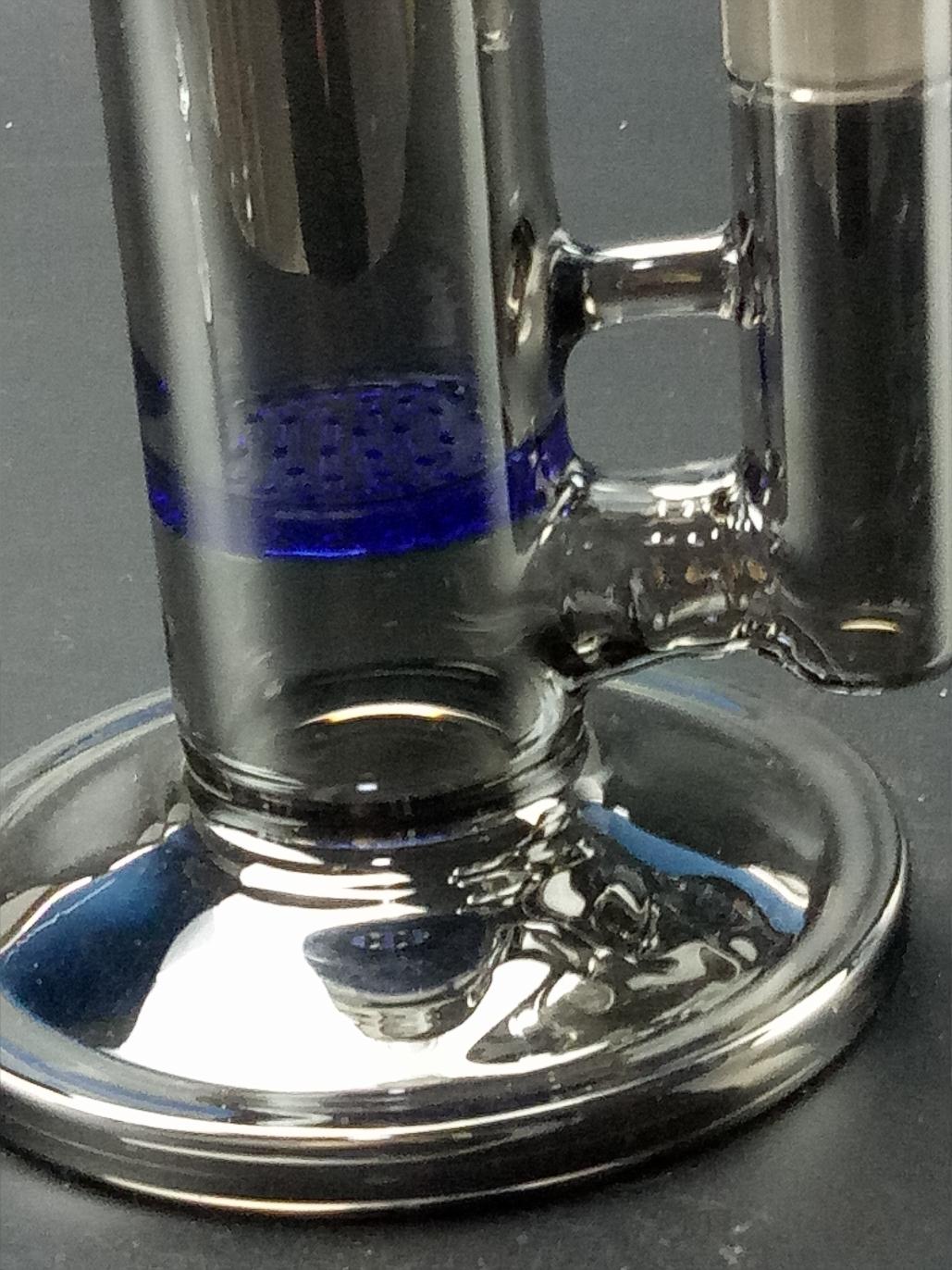8 Gray Glass Honeycomb Perc Bong