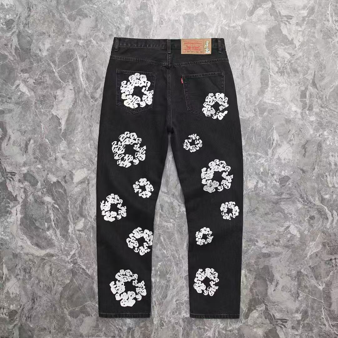 Denim Tears Cotton Wreath Black Jeans