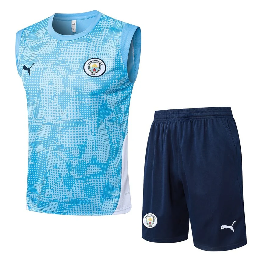 Manchester City Tank Top Shorts Men 2025 2026 Sky Blue