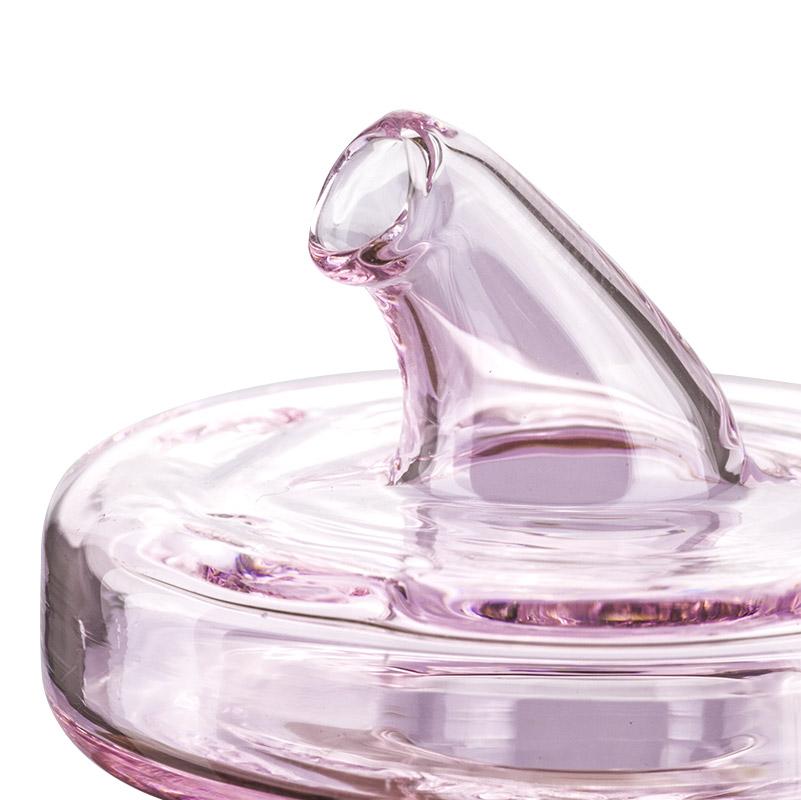 Pink Disc Glass Carb Cap