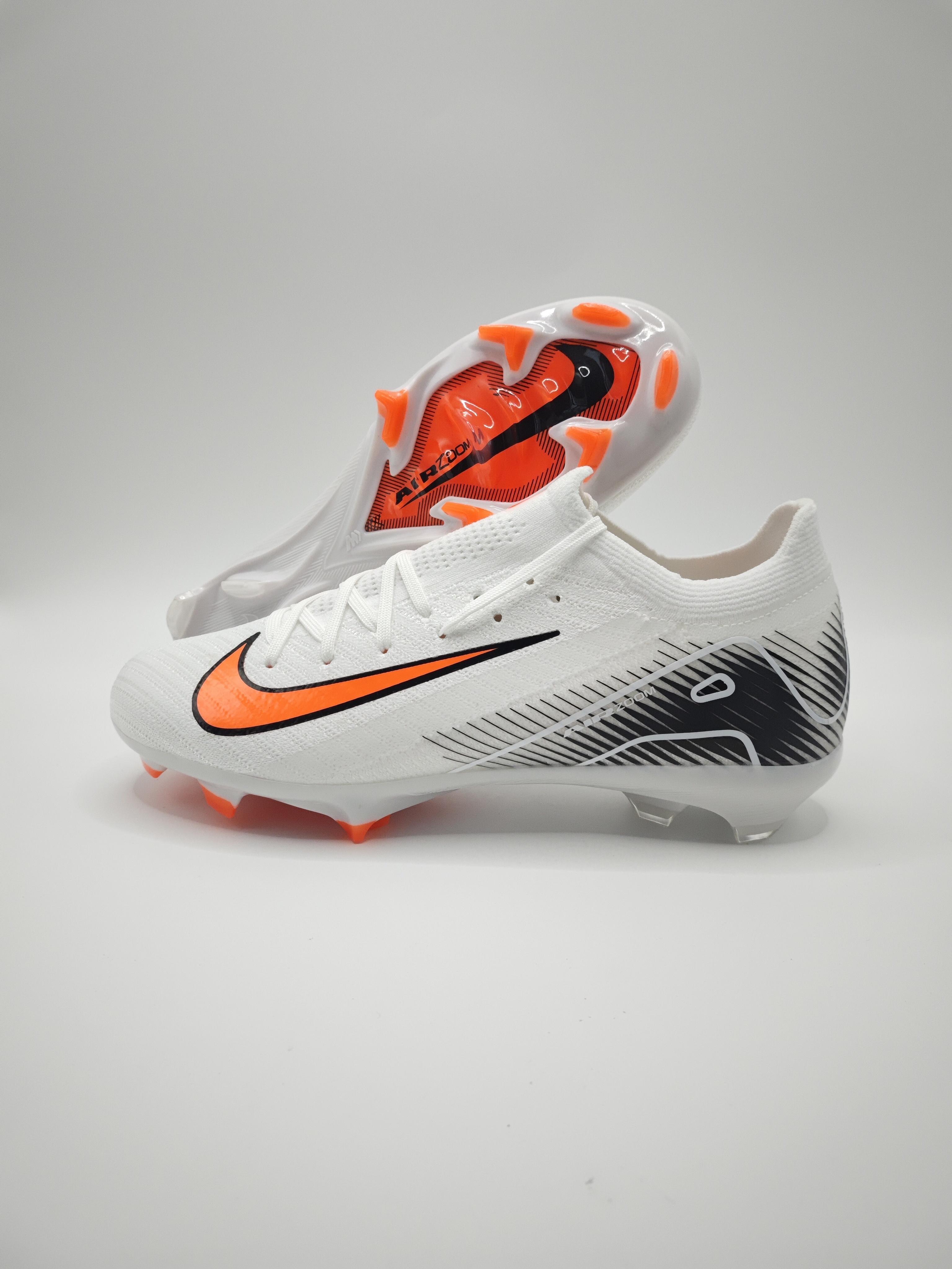 Nike Mercurial 16 FG Soccer Cleats with Built-in Bonded Pack: Full Air Cushion for All-Game Comfort, Waterproof Knit for Rainy Fields