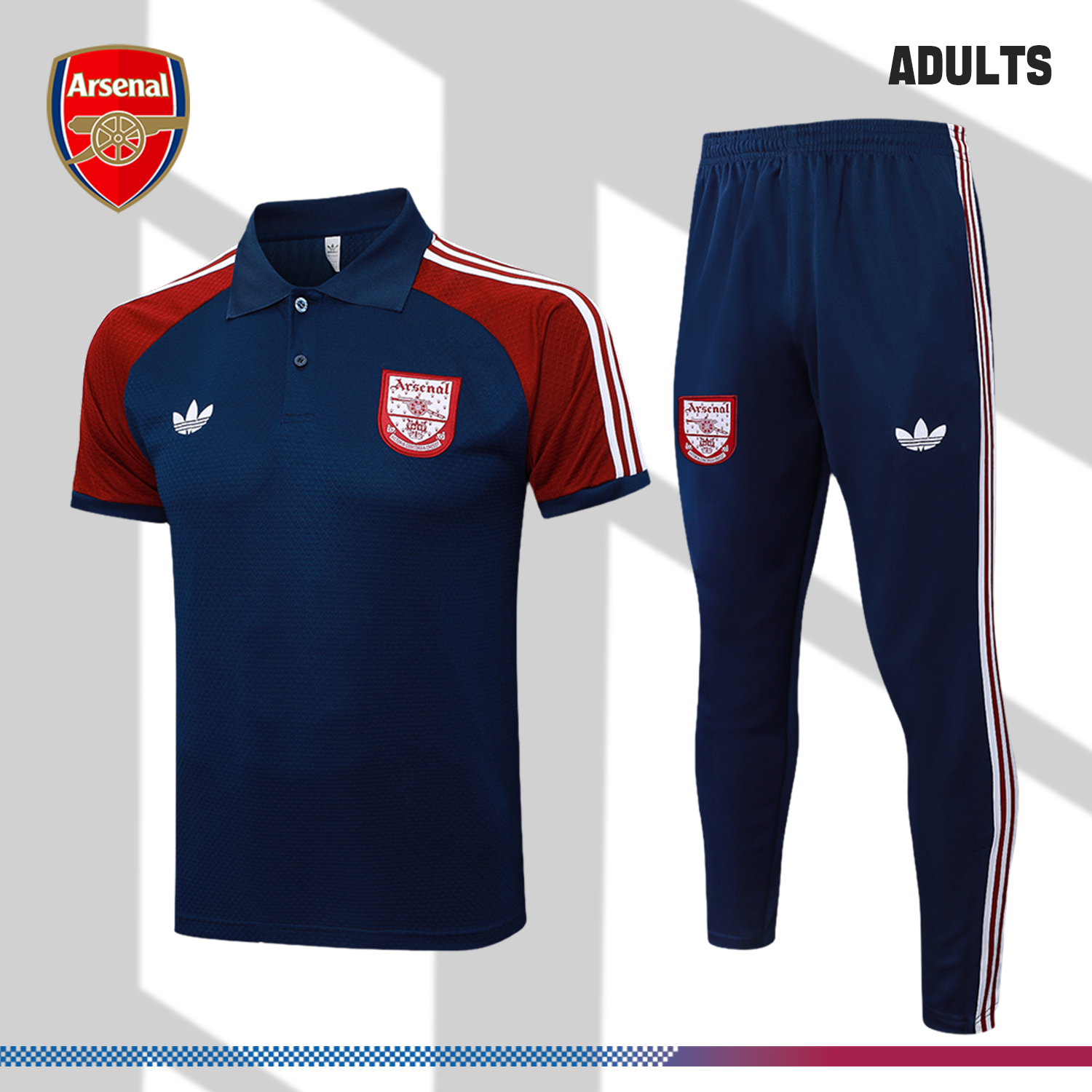 2025/2026 Arsenal Polo Short Sleeve Trousers (Adult Kit)