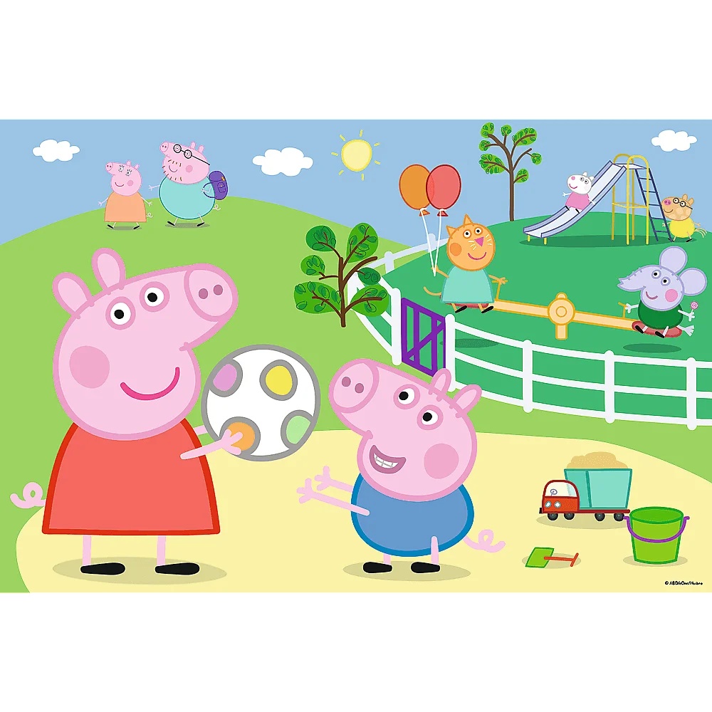Puzzle Świnka Peppa 60 El. Zabawy W Gronie Przyjaciół