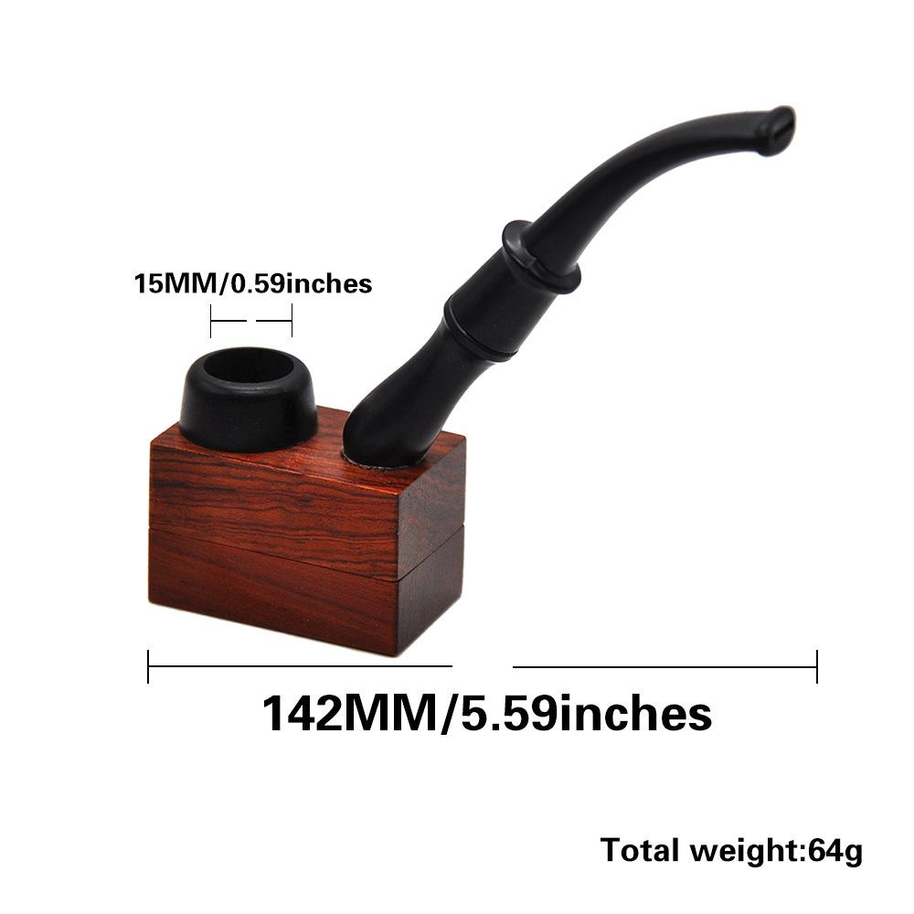 Magnet Detachable Ebony Wooden Pipe