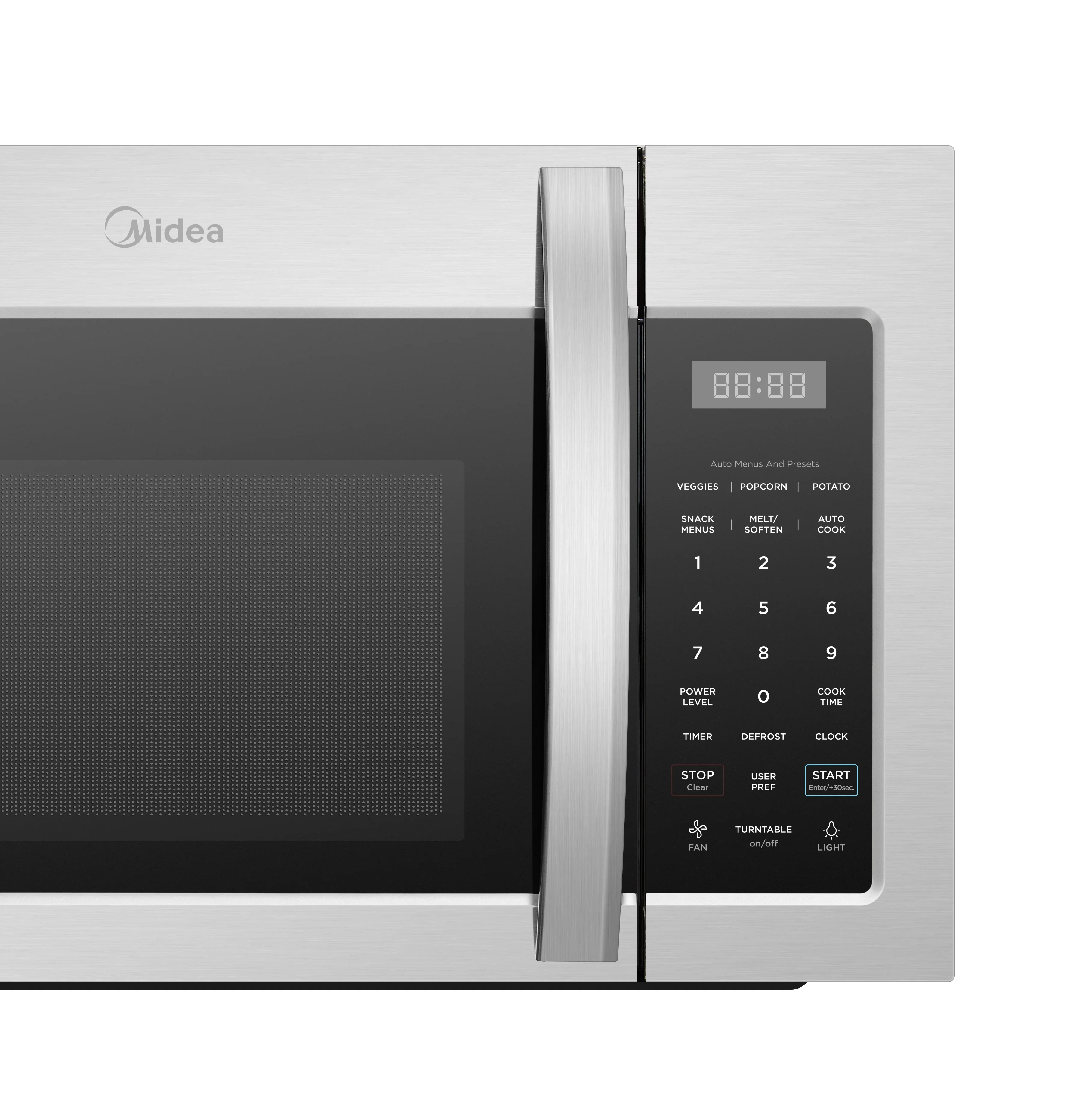 Midea Over The Range Microwave Oven with Sensor Cooking, 1.7?Cu. ?Ft., Stainless Steel, MMO17S3AST