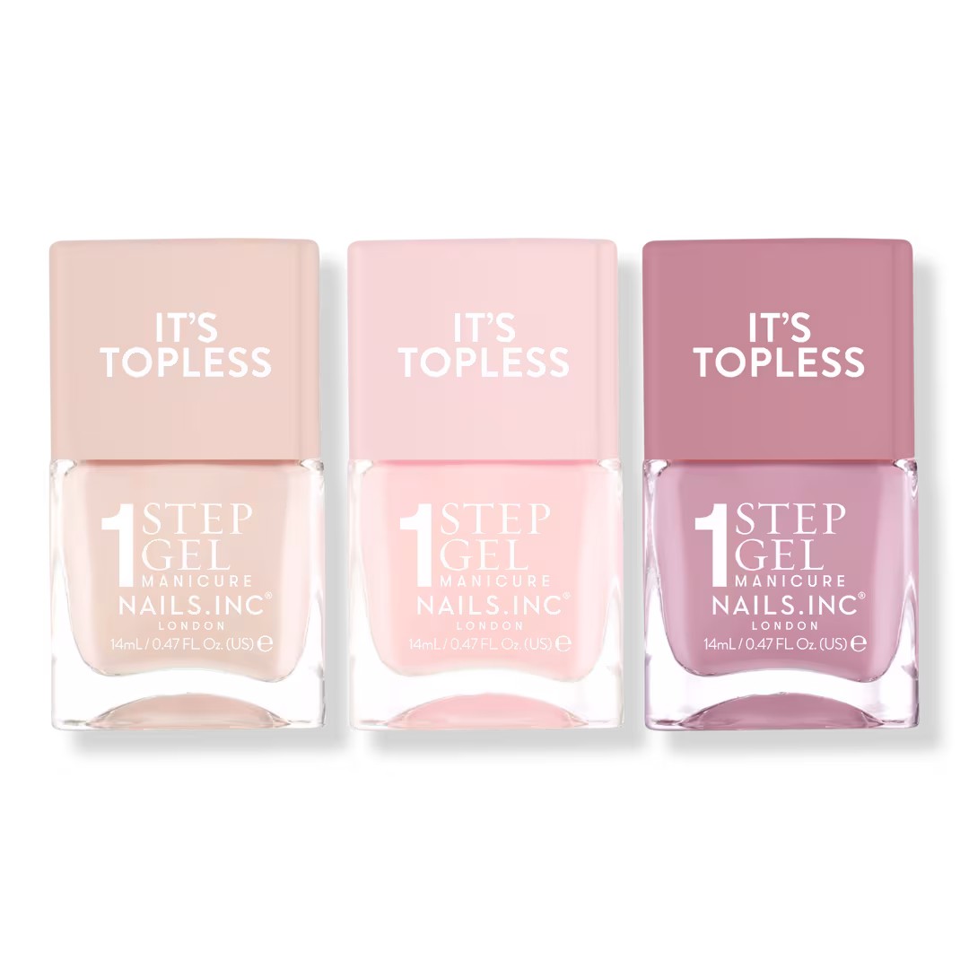 Nails Inc.  It's Topless Nudes 1-Step Gel-Like Manicure Nail Polish Set