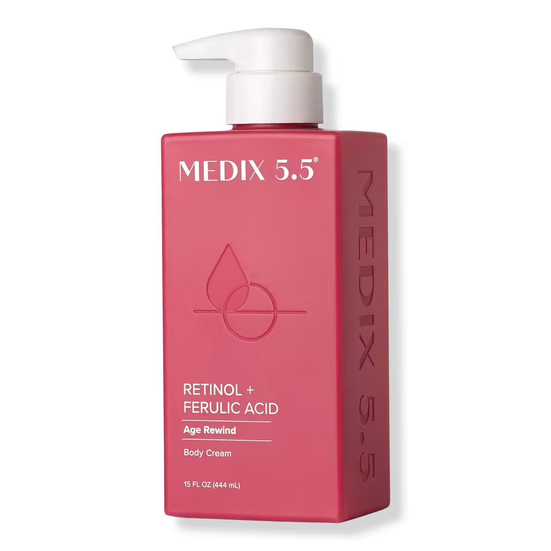Medix 5.5  Retinol Body Lotion With Ferulic Acid Age Rewind Body Cream, 15 Fl Oz