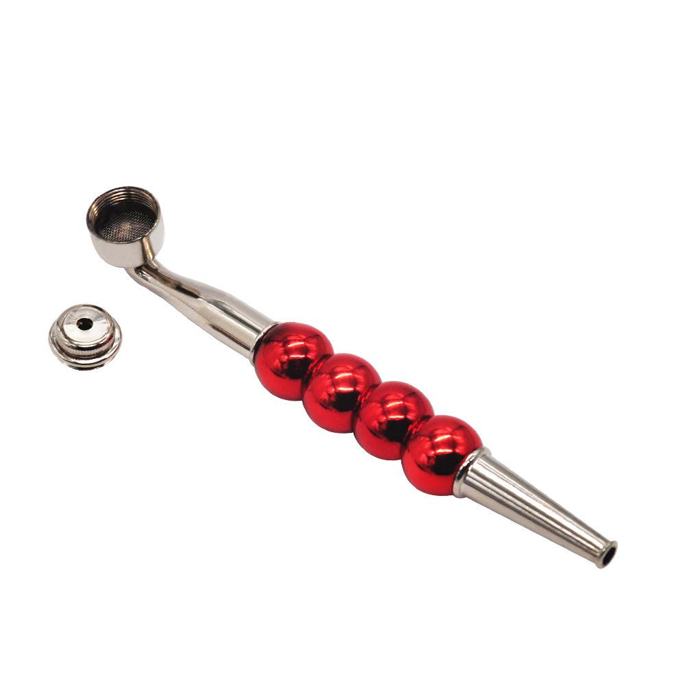 Four Beads Metal Pipe w/ Cap