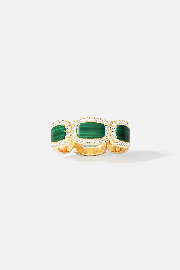 Anello in Malachite