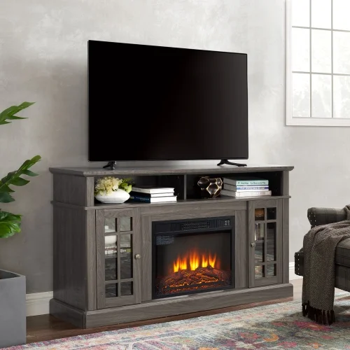 TV Stand with Fireplace, 58