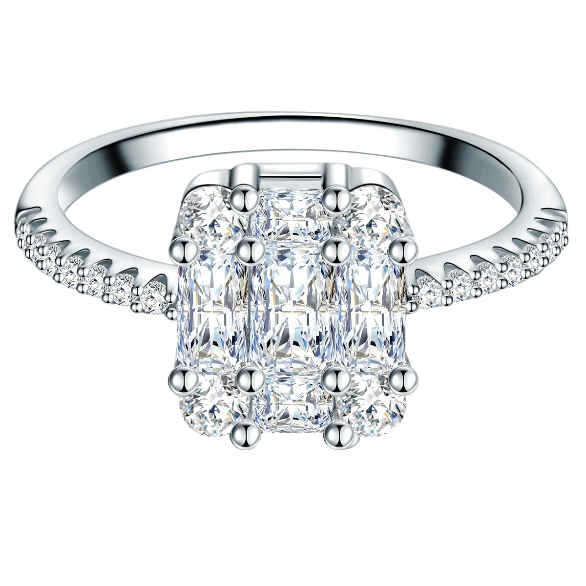 Ring aus Sterling Silber in silber mit Zirkonia
