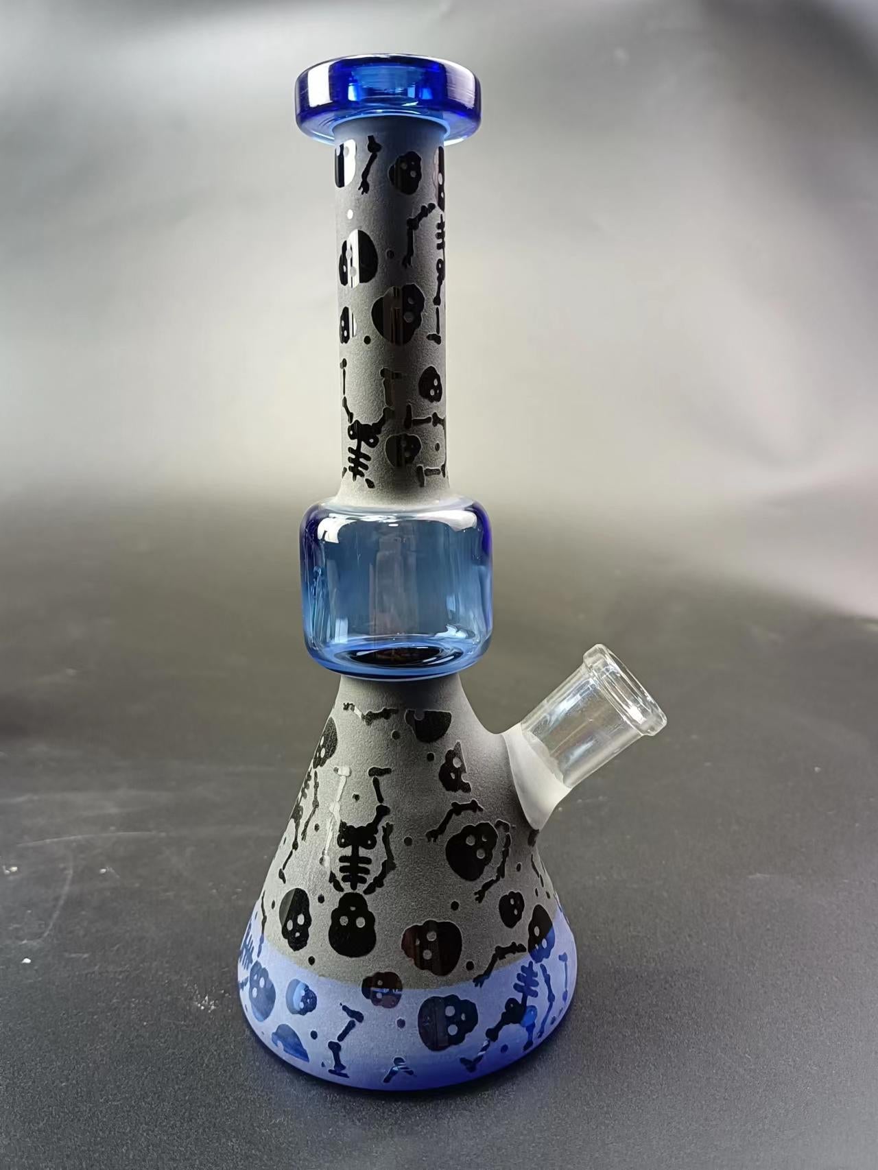 7 Funny Pattern Glass Beaker Bong (Random Colors)