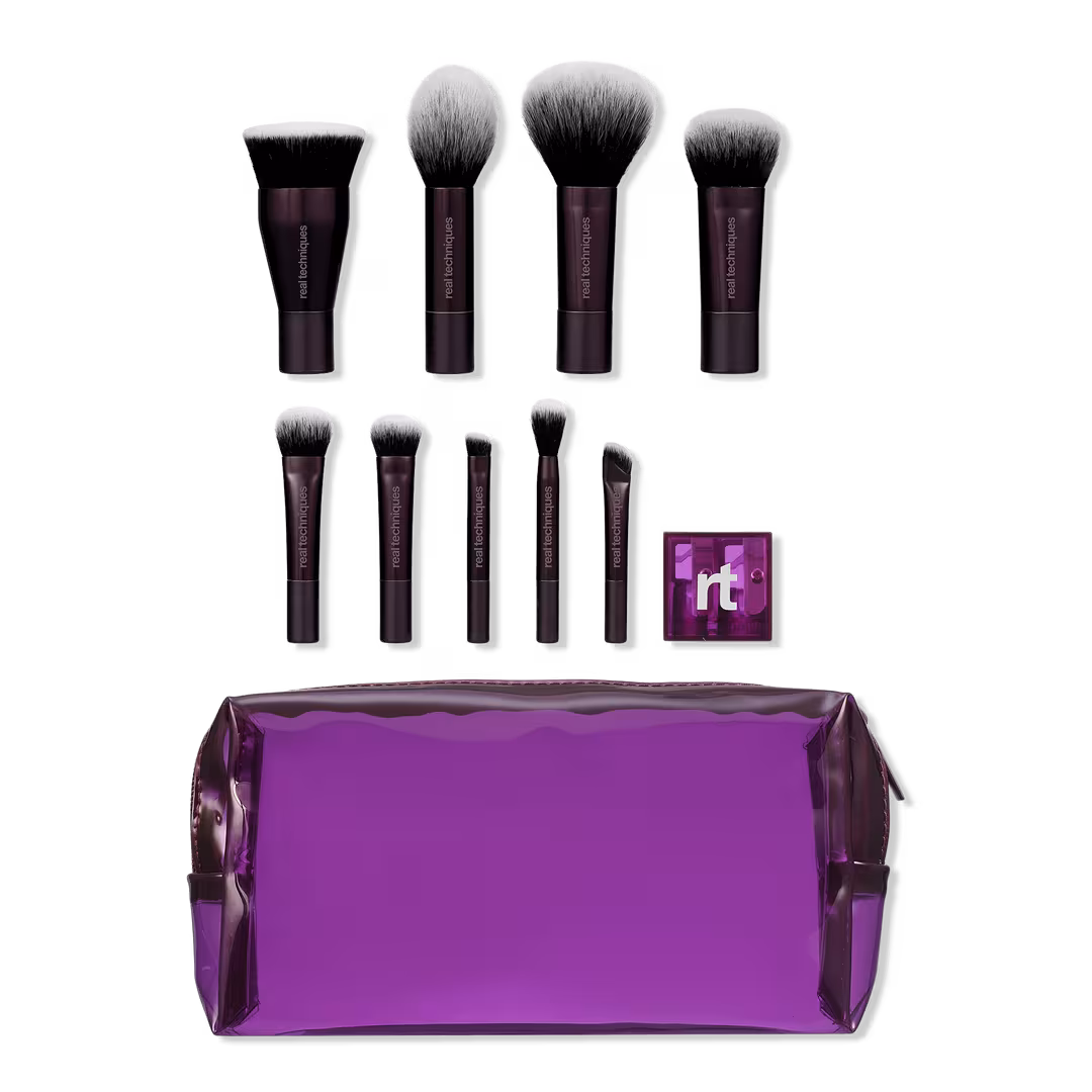 Real Techniques  On-The-Go Slay Travel Brush Set & Bag