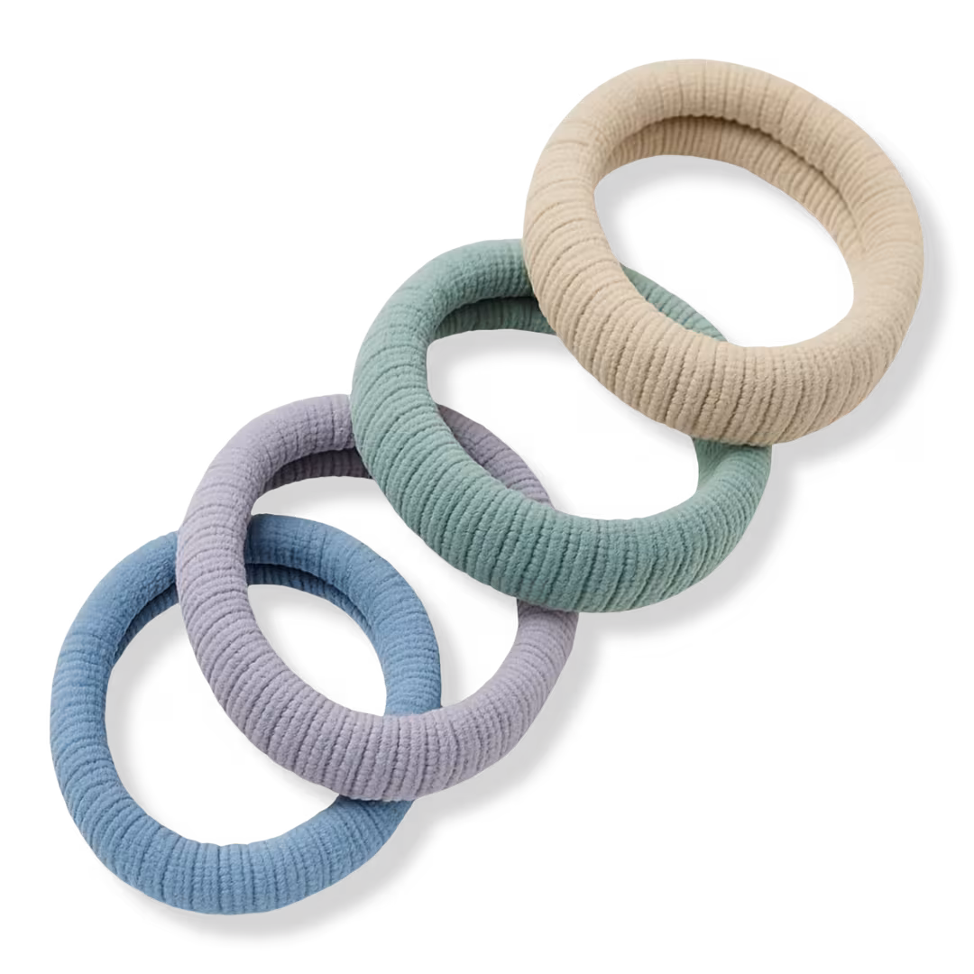 Pink Pewter  Soft Essentials Pony Elastics in Cylinder