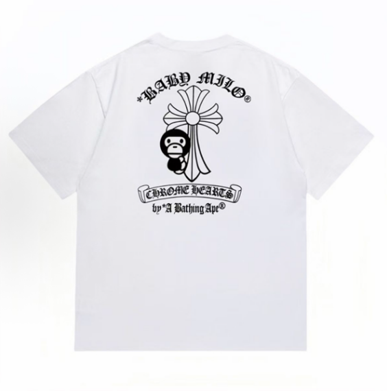 BAPE x Chrome Hearts 2009 Baby Milo Horseshoe Logo Tee