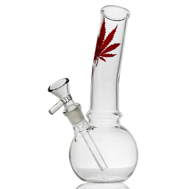 8 Marijuana Leaf Basic Glass Bong