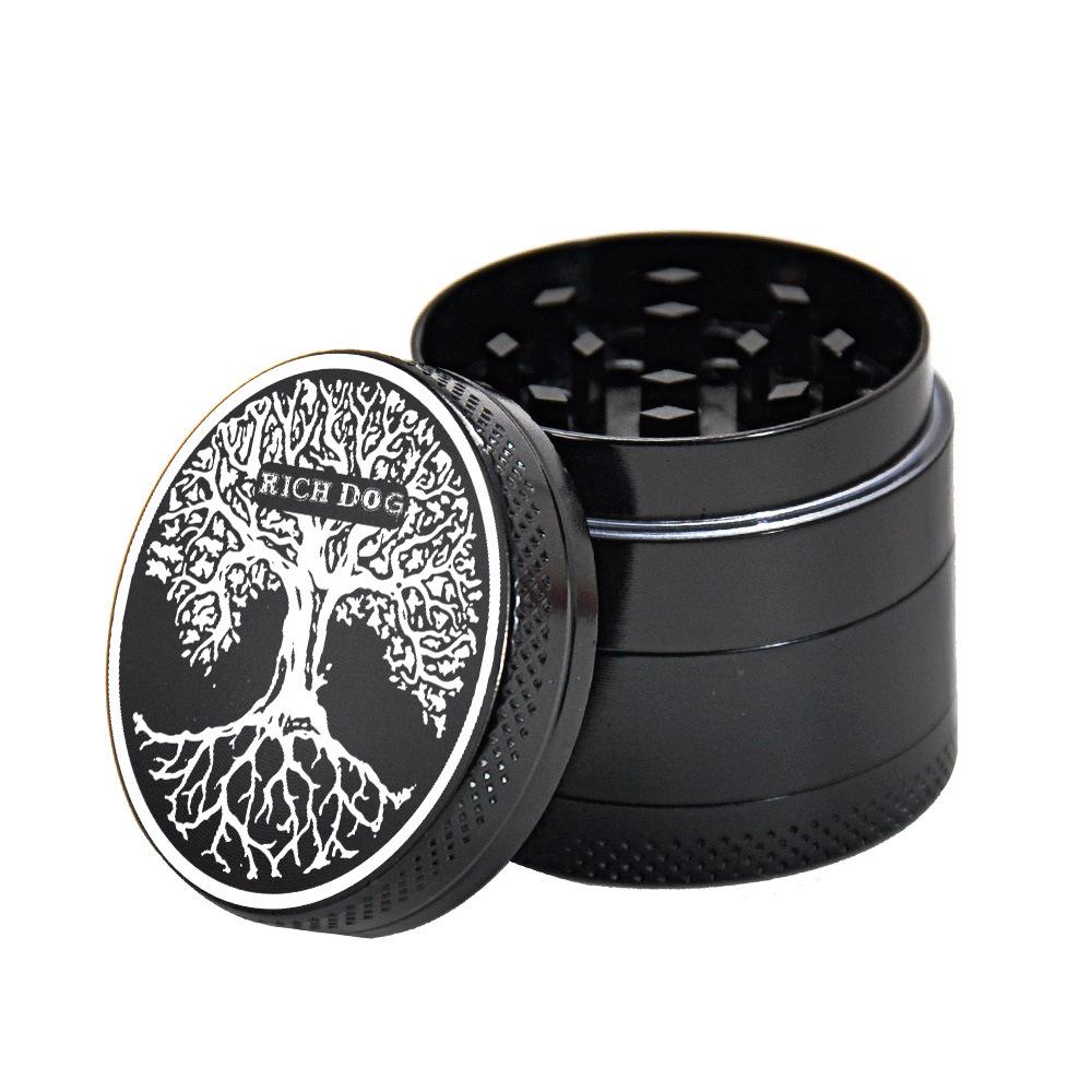 Zinc Alloy Black 4 Layer Weed Grinder
