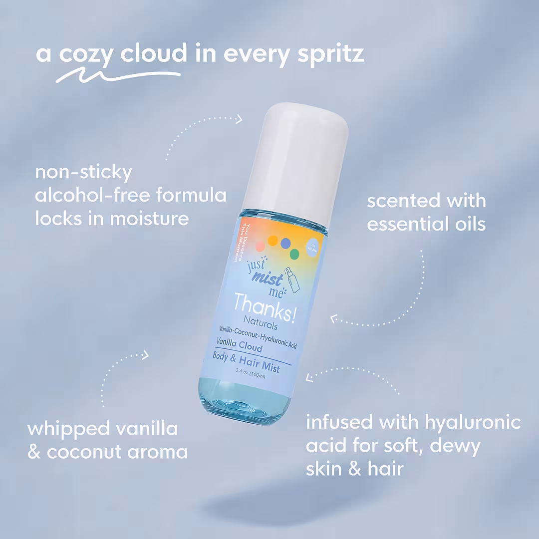 Thanks! Naturals  Vanilla Cloud Body & Hair Mist