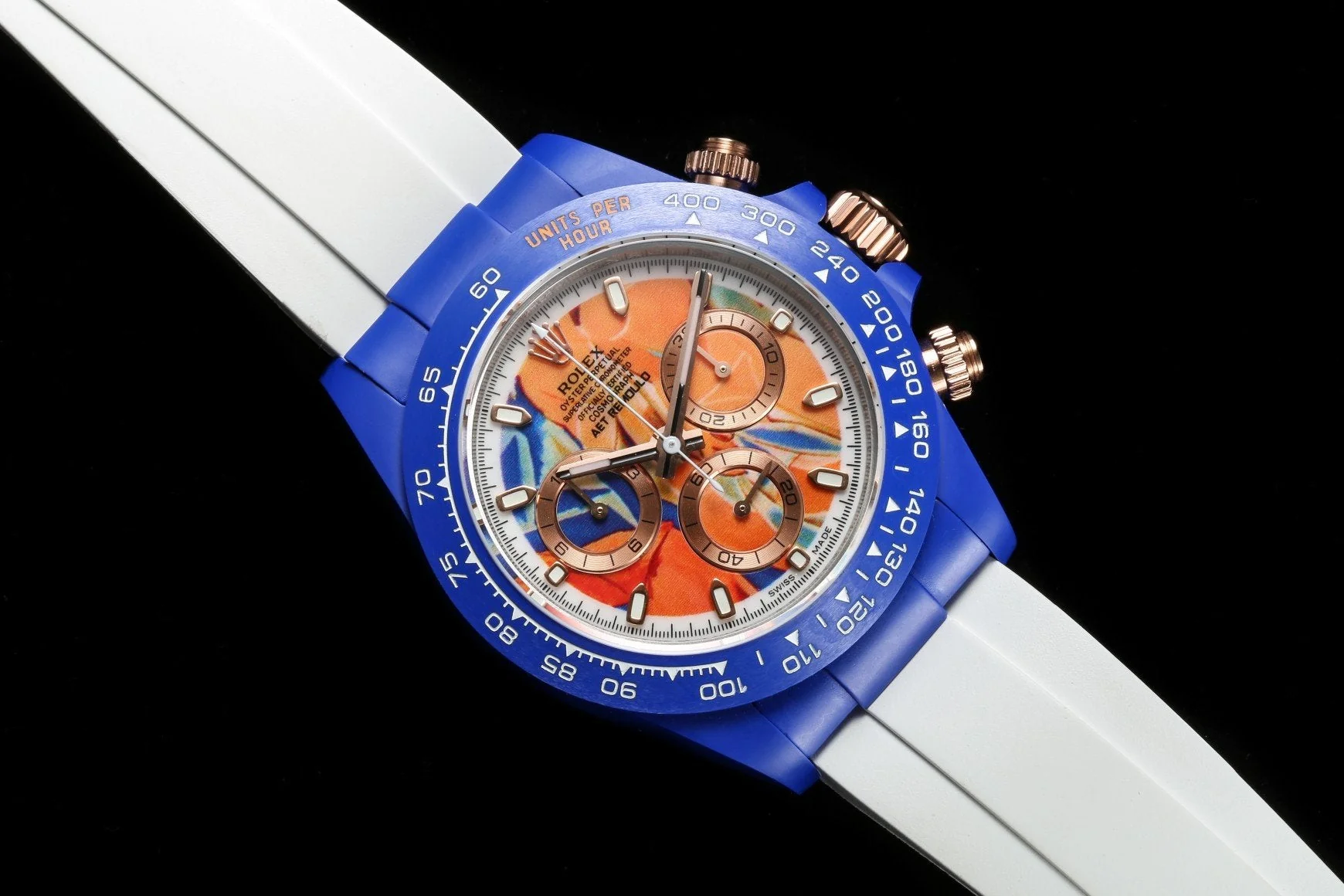 Rolex Watch DAYTONA CUSTOM 40MM AET PICASSO BLUE CASE Watch