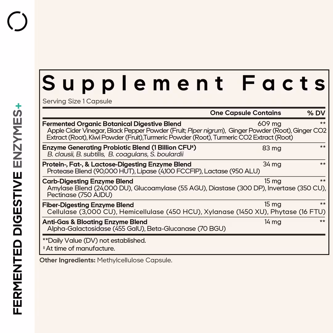 CODEAGE  Fermented Digestive Enzymes with Probiotics & Botanicals