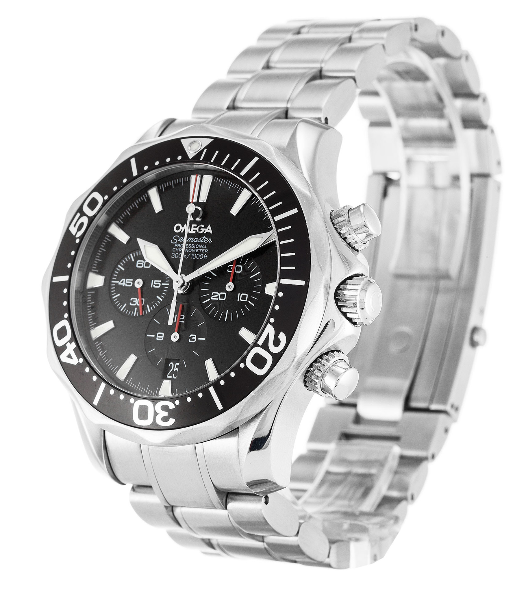 Replica Omega Seamaster 300m Black Case Stick Markers 2594.52.00 41.5MM