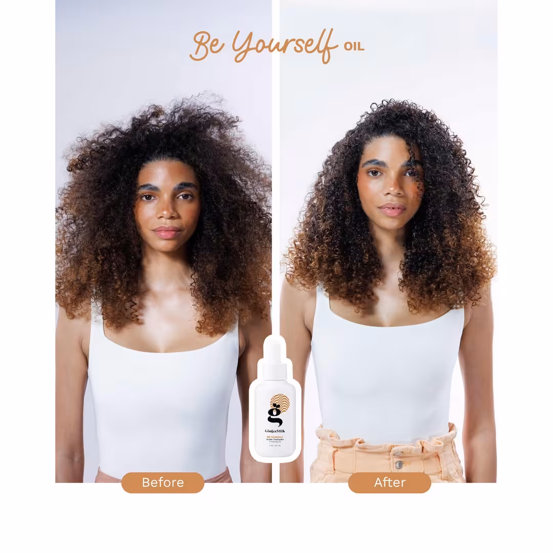 Ginger Milk  Curl Finishing Oil for Wavy, Curly & Coily Hair with Argan Oil & Castor Oil