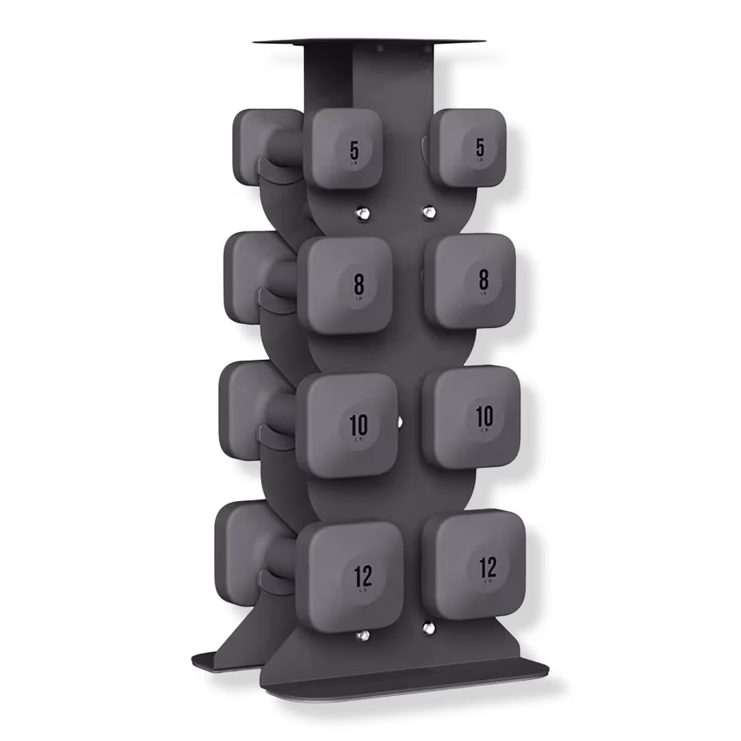 WeGym  SafeGrip Dumbbells Middle Set with Dark Rack