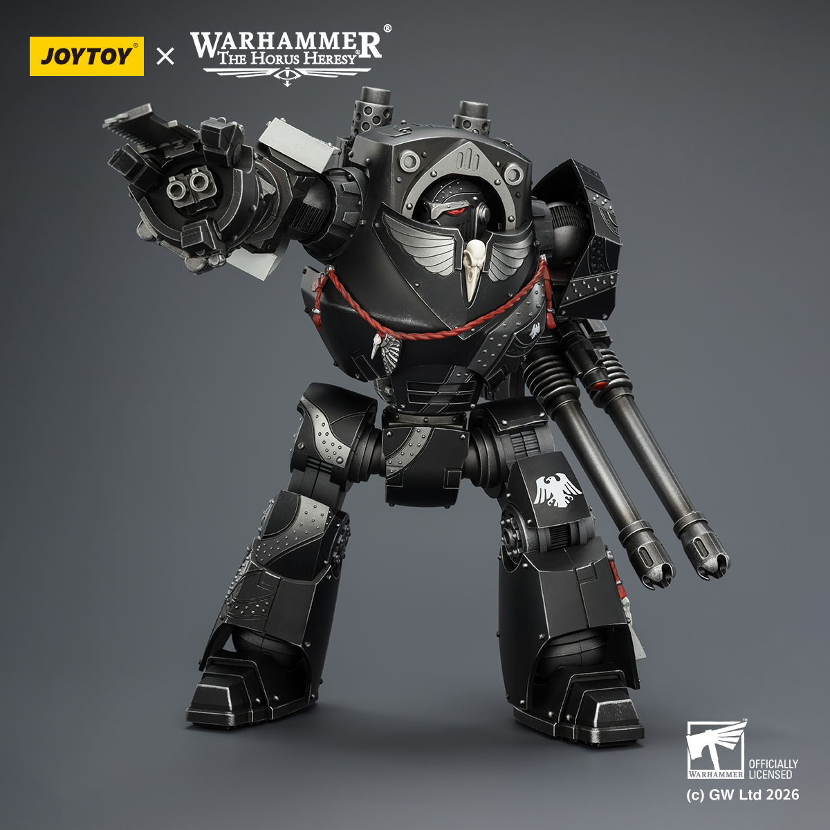 JOYTOY JT04186 Warhammer The Horus Heresy Raven Guard  Contemptor Dreadnought with Gravis autocannon and Chainfist - JOYTOY WORLD