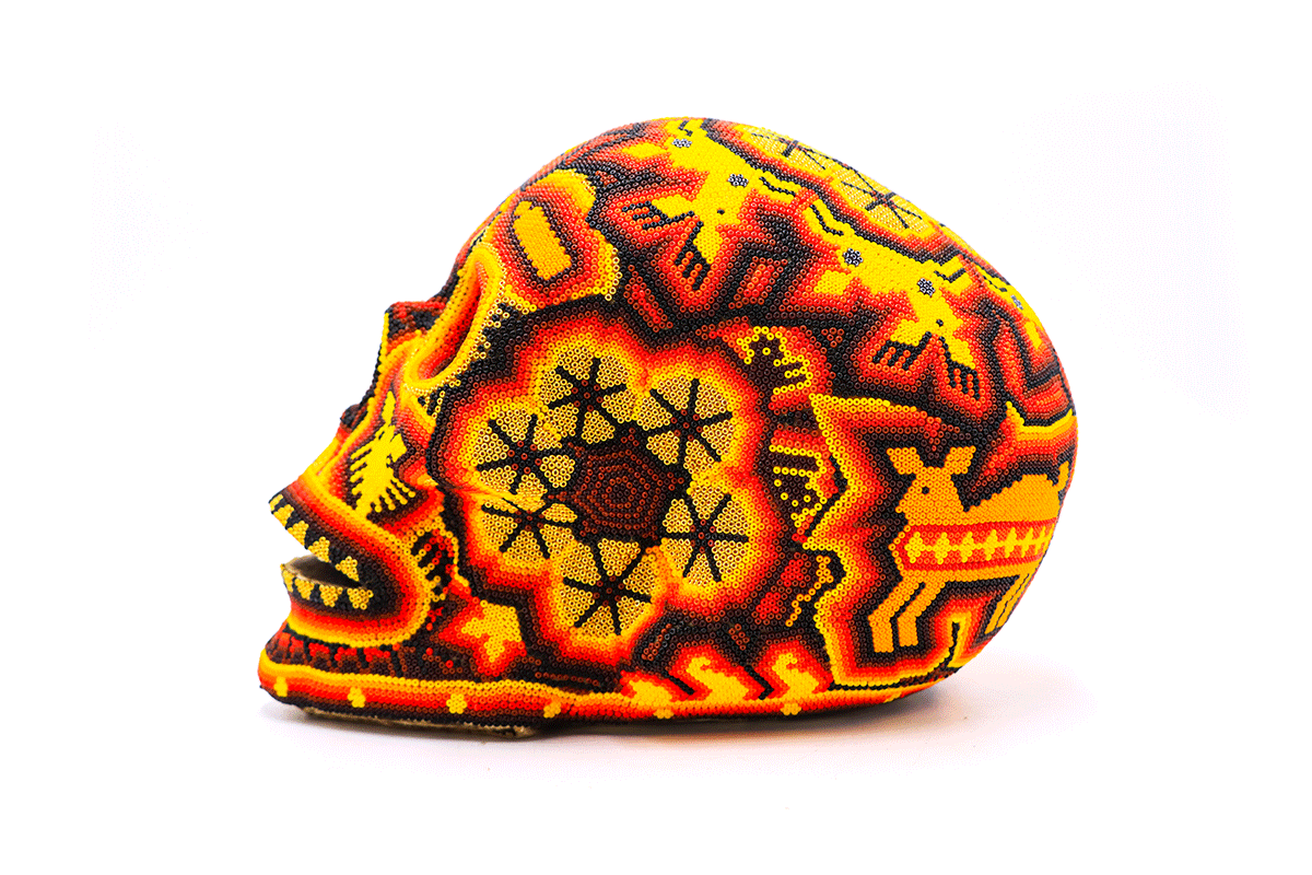 Craneo Grande – Obra de Arte Huichol