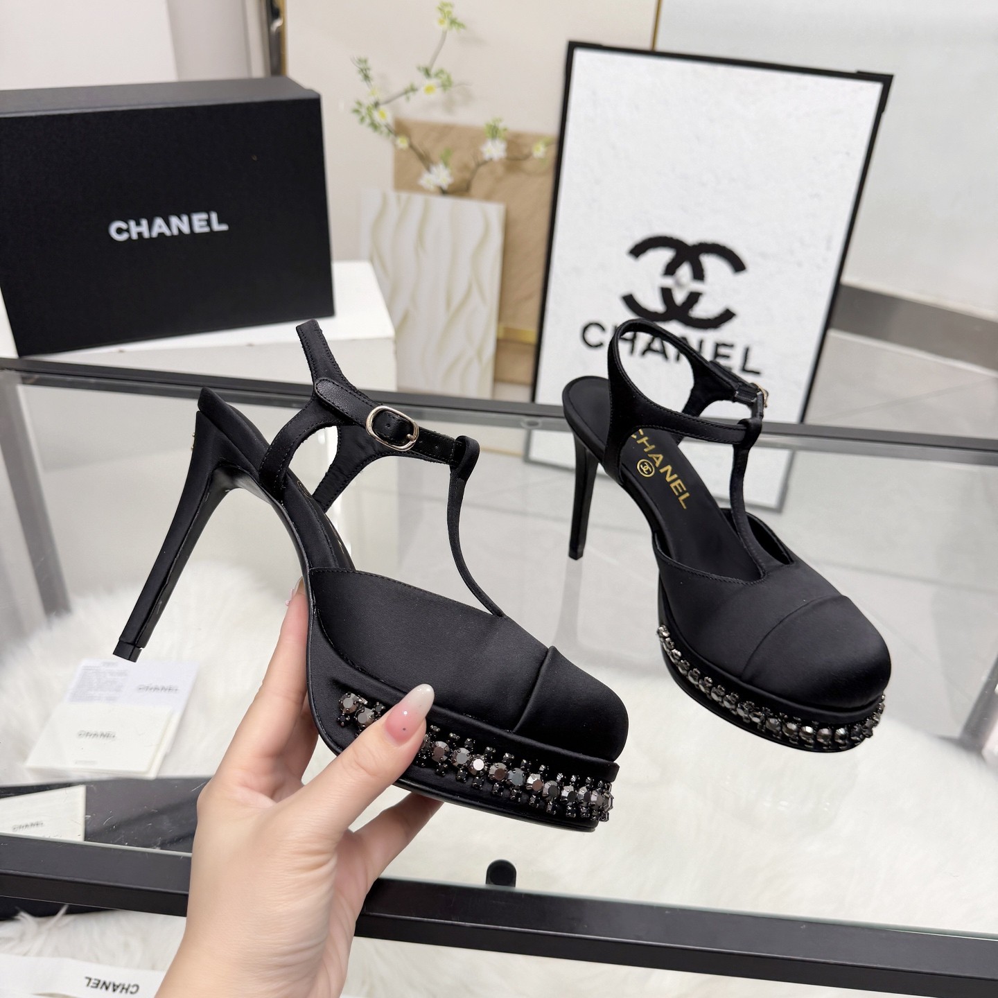 Chanel platforms Heels