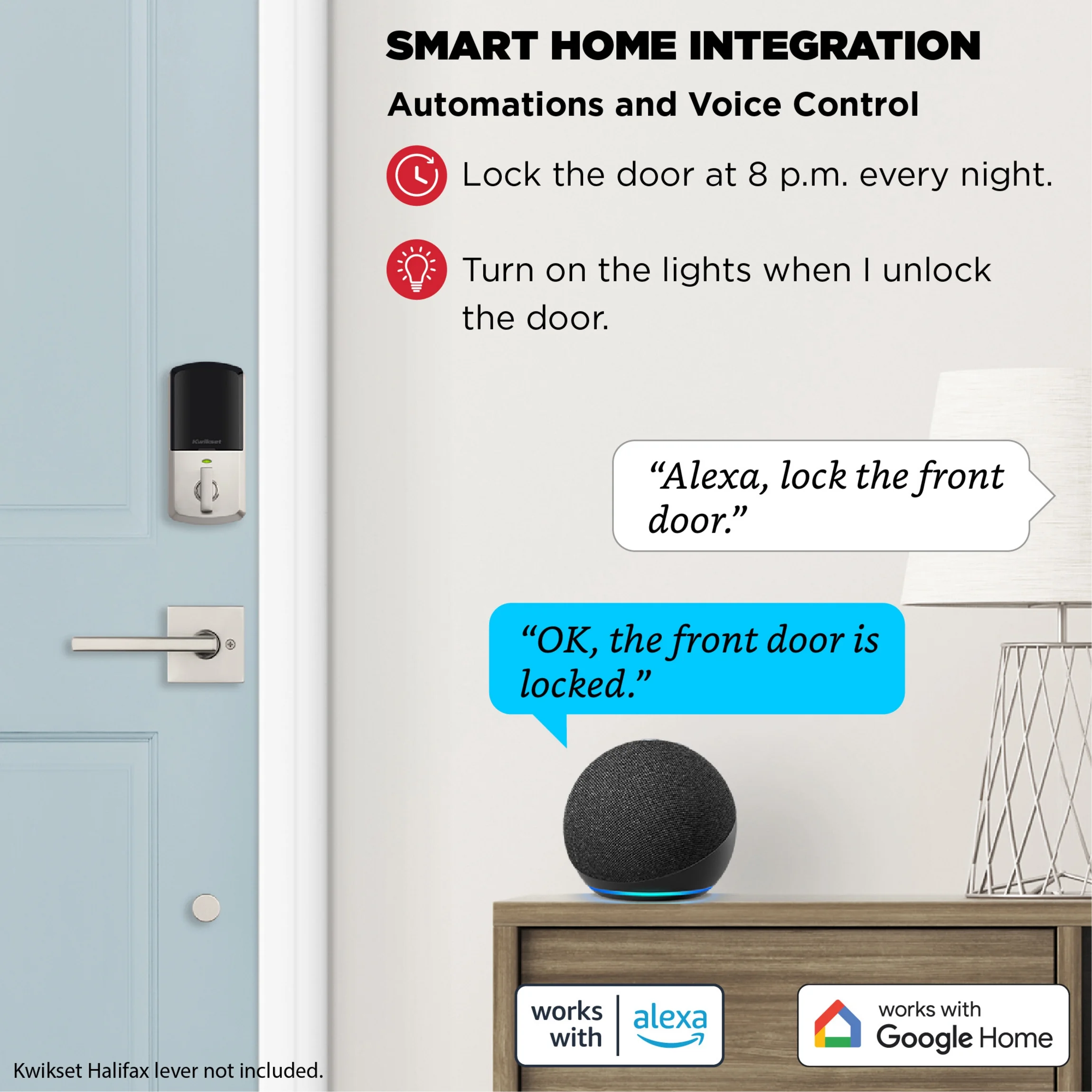 Kwikset Halo Touchscreen Wi-Fi Smart Deadbolt Hardware Lock with Smartkey Satin Nickel