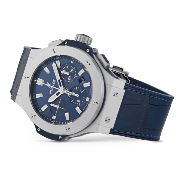 Replica Hublot Big Bang Men Automatic Blue Alligator Watch 301.SX.7170.LR