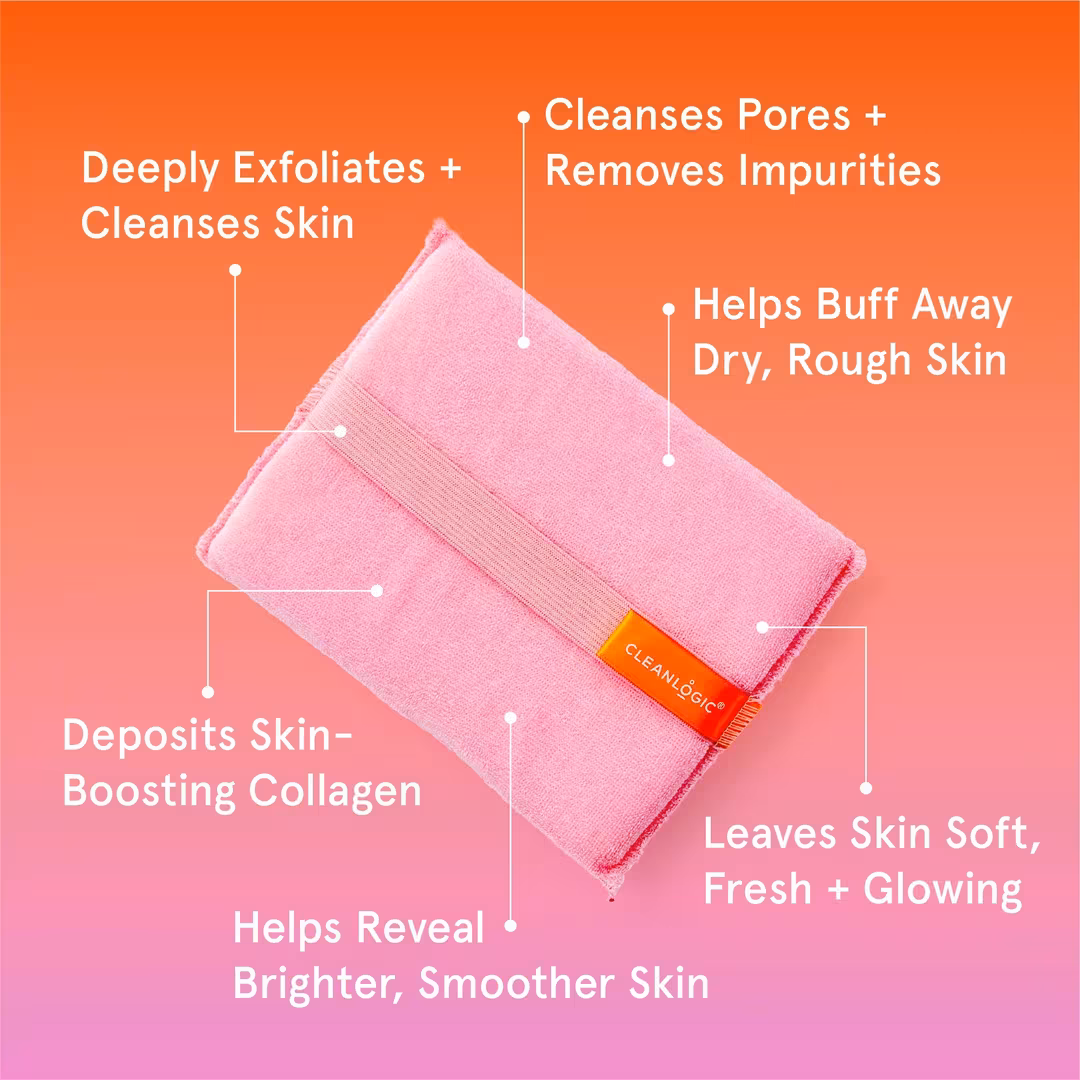 Cleanlogic  Infusions Dual-Texture Large Body Exfoliator + Collagen