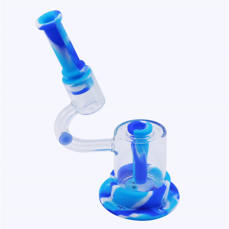 8 Microscope LED Luminous Silicone Dab Rig