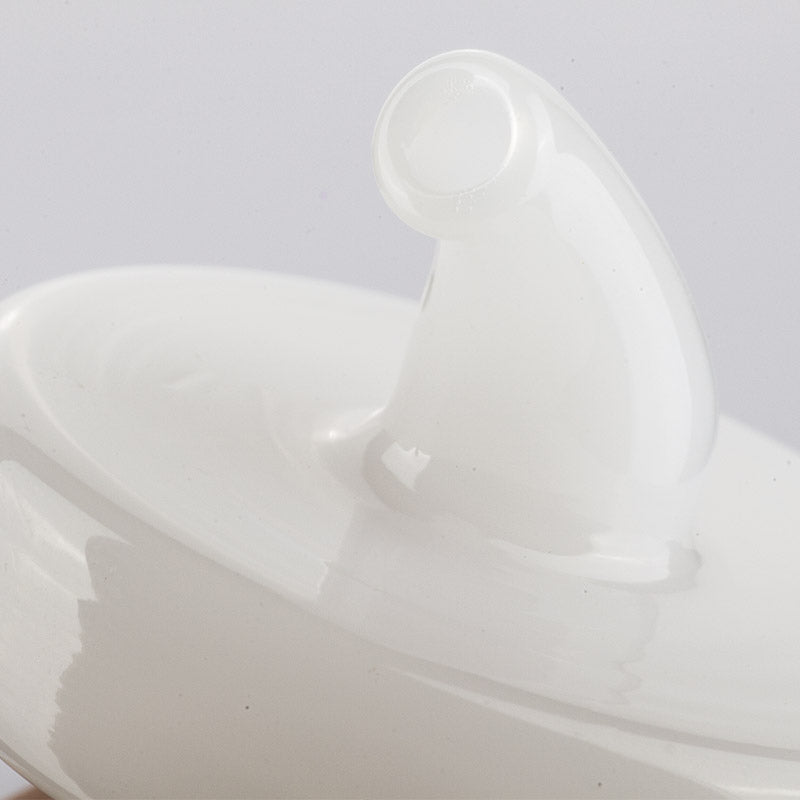White Disc Glass Carb Cap