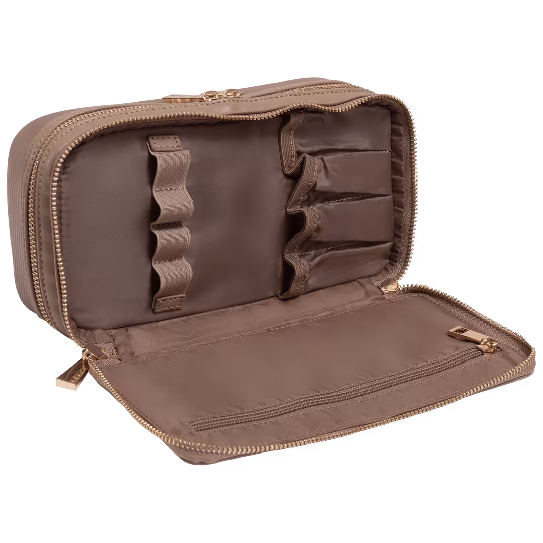 House of Harlow 1960  The Twill Nylon Cosmetic Organizer