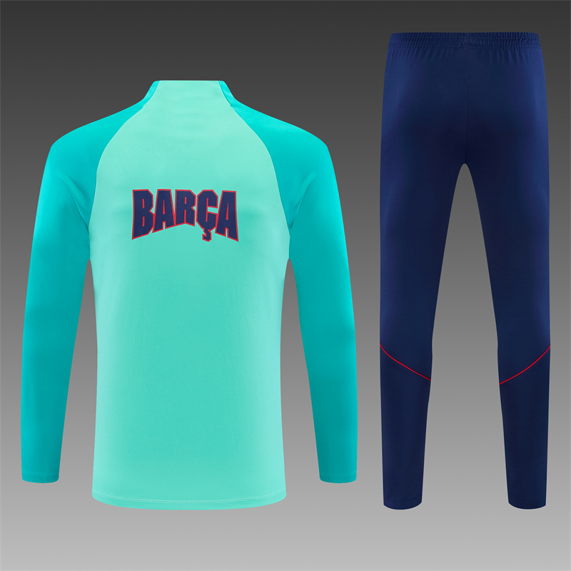 2026/2027 Barcelona  Half Zip Training Suit (Adult and Children's Set)