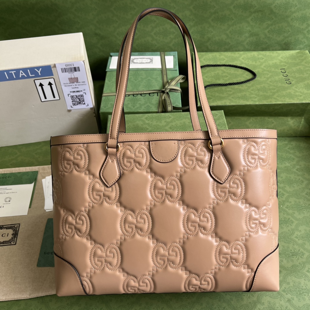 Gucci GG matelass?? leather medium tote 631685