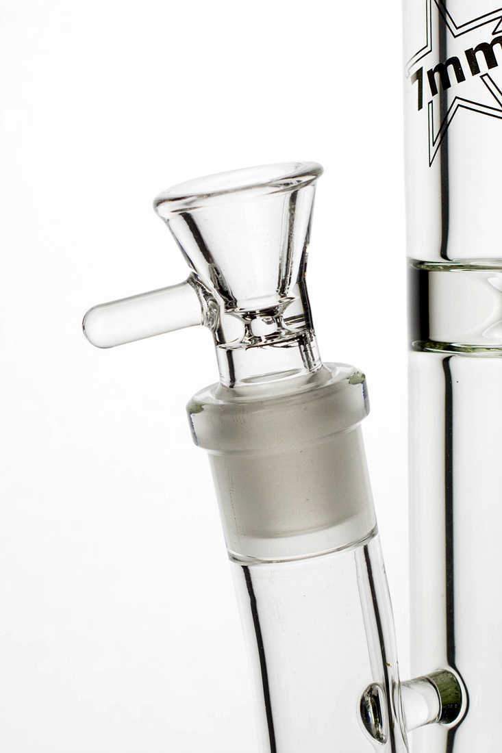 15 double flat diffuser heavy glass water bong