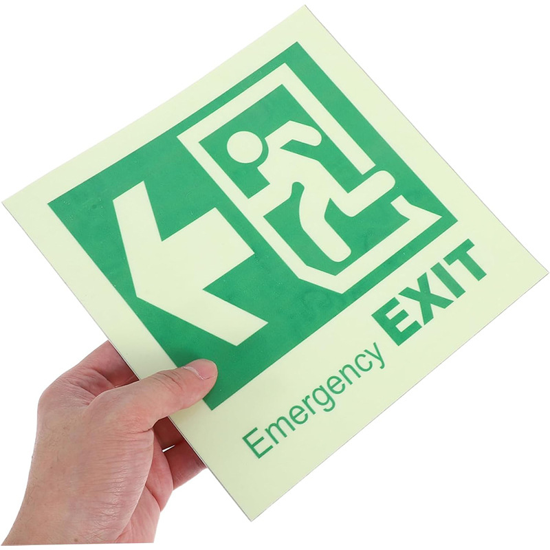 Customized luminous emergency fire evacuation exit sign sticker production factory
