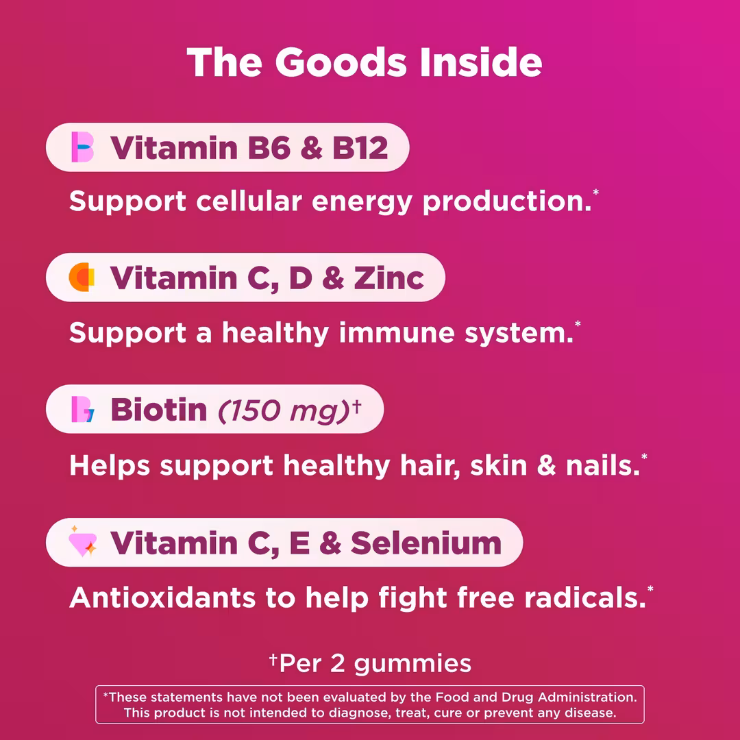 OLLY  Women's Multivitamin Gummy Supplement with Biotin