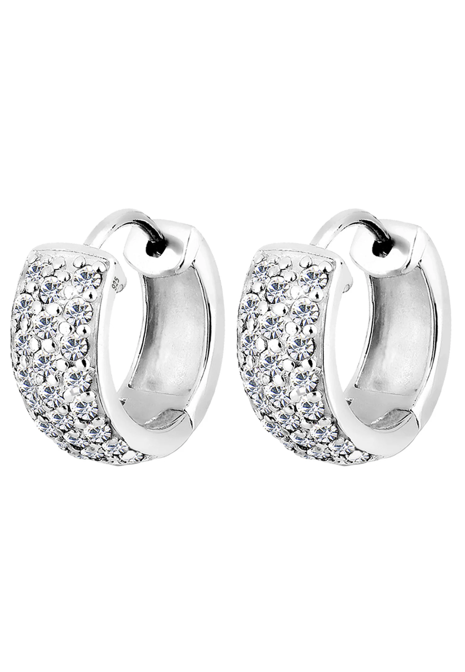Creolen Funkelnd 925 Silber, mit Kristallen von Swarovski®