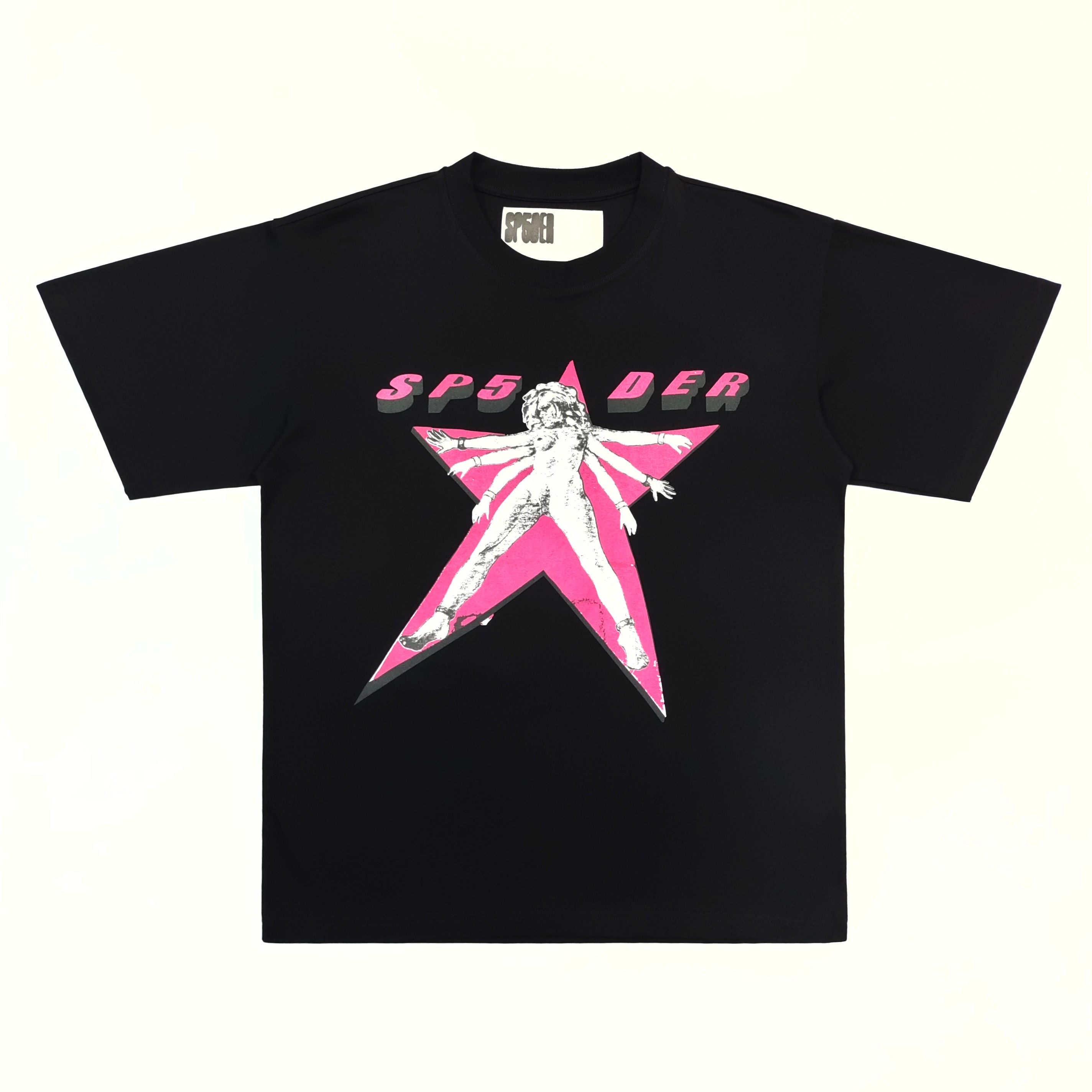 1:1 National flag girl black Tee printed short-sleeved shirt